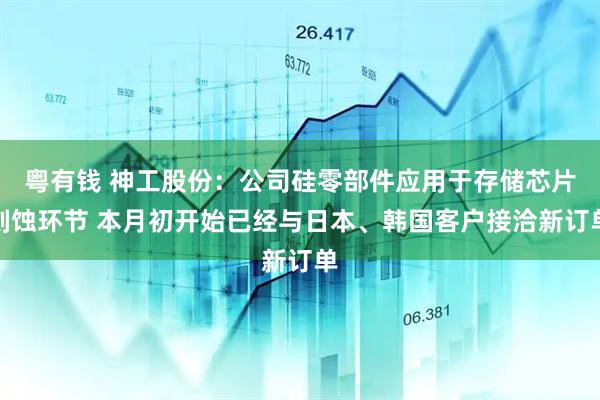 粤有钱 神工股份：公司硅零部件应用于存储芯片刻蚀环节 本月初开始已经与日本、韩国客户接洽新订单